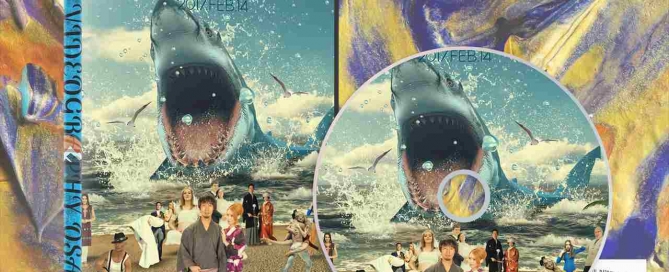 Parody Movie@Jaws / 海外映画「Jaws」風のオープニング映像用DVDデザインサンプル