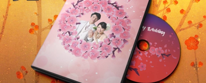 春の結婚式シーズンに相応しい桜舞い散るDVDデザイン